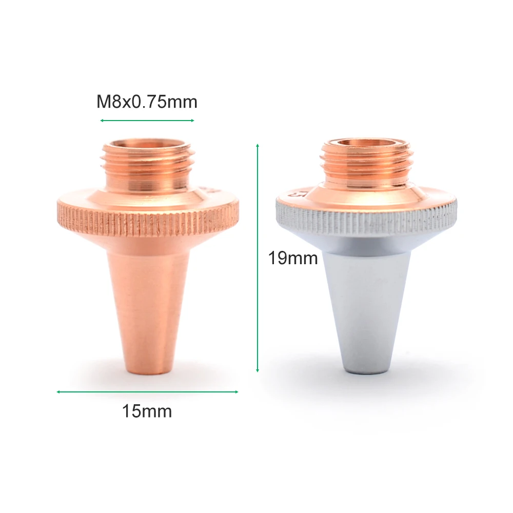 Ugello laser D15 H19 M8mm Raytools Testa di taglio per metalli in fibra 3D BT210S BM111 BM112 BM109