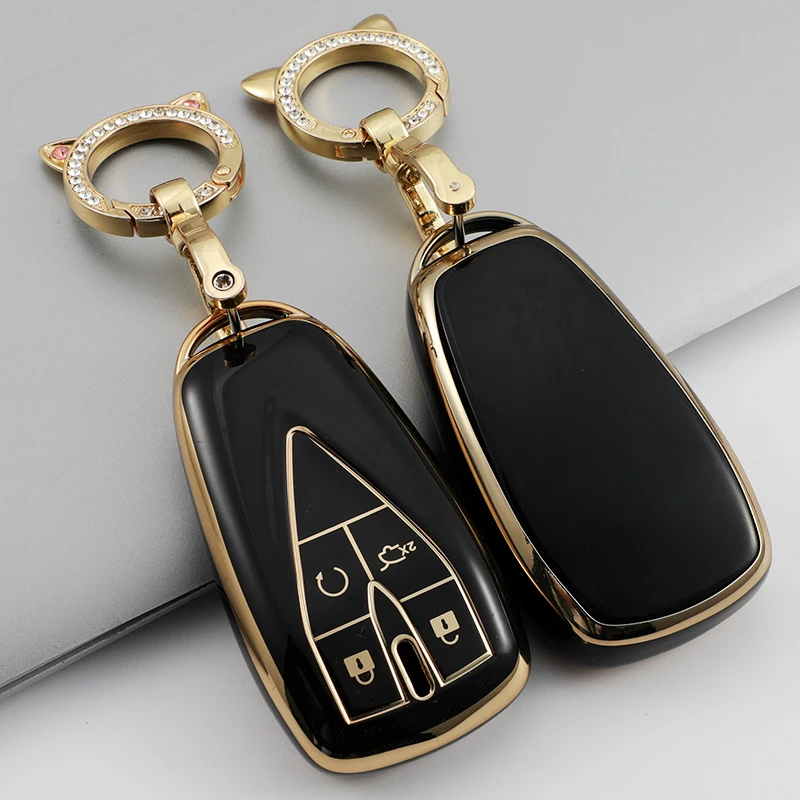 

For Changan CS35 PLUS CS75PLUS CS55PLUS Eado UNI-T Oushang X5 X7 EV TPU Car Key Case Cover Shell Fob Keychain