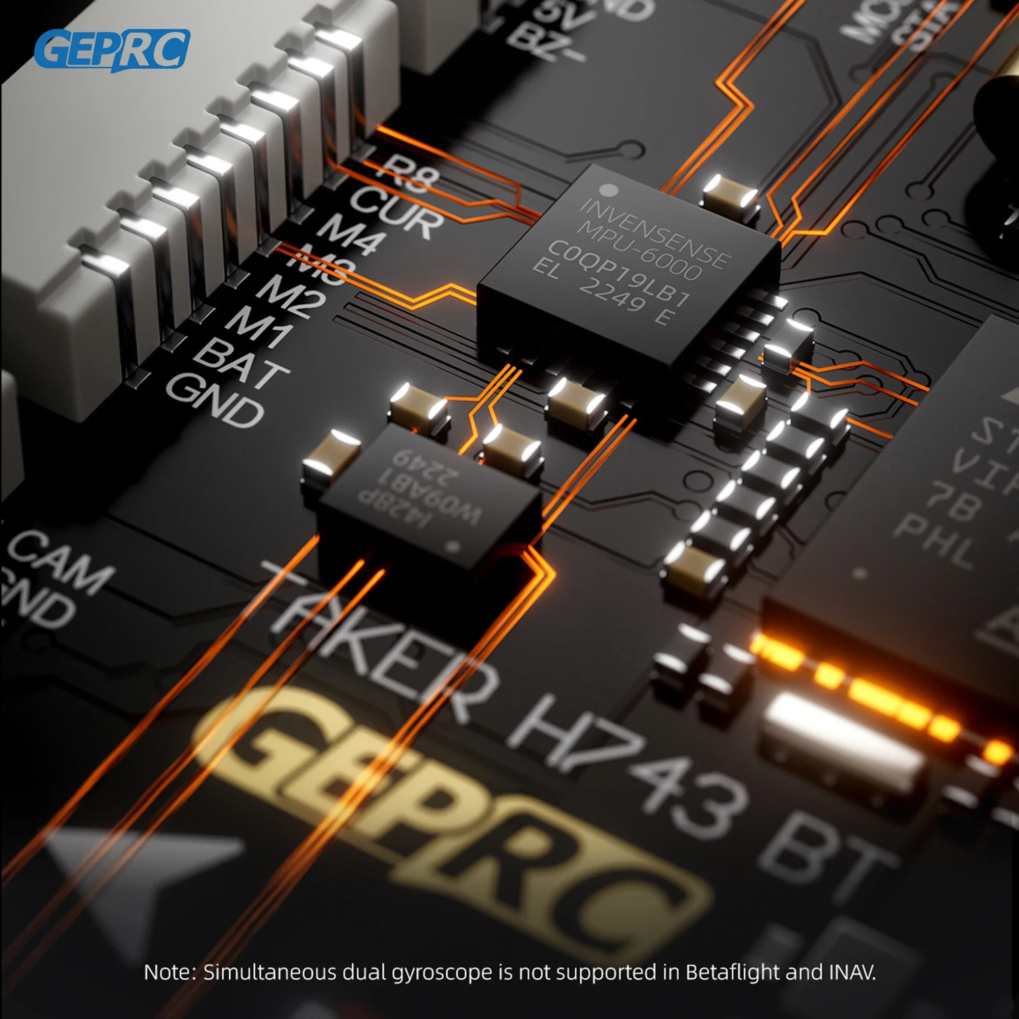 GEPRC TAKER H743 BT 32Bit 65A Stack H743 BT Vluchtcontroller H65_8S_32Bit 65A 4IN1 ESC Dual Gyro voor Racing FPV Drone MOZ7 V2