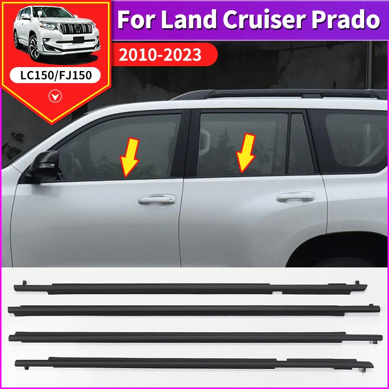 

For 2010-2023 2022 2021 2020 Toyota Land Cruiser Prado 150 Car Window outside Layering LC150 Exterior Accessories Sealant Strip