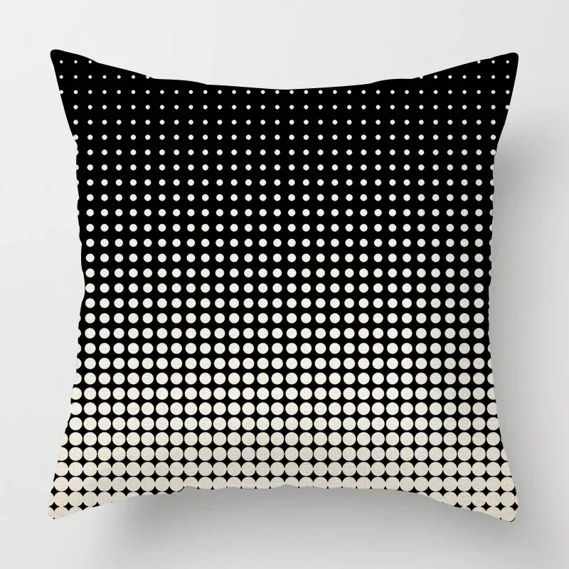 Geometric Black Pillow Cover 50*50 Living Room Sofa Decoration Cushion Cover 40*40 Solid Color Linen Cushion Cover Home Decor