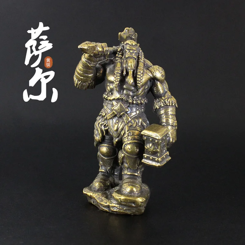 Mosiężne figurki wojowników Miniaturowe ozdoby Akcesoria Pulpit Metalowy żołnierz Elementy gry planszowej Kreatywna figurka Artware