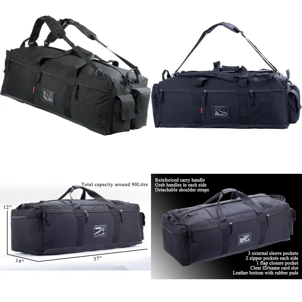 90L Dual-Use Military Tactical Gear Bag for Deployment, Travel, and Sports Equipment