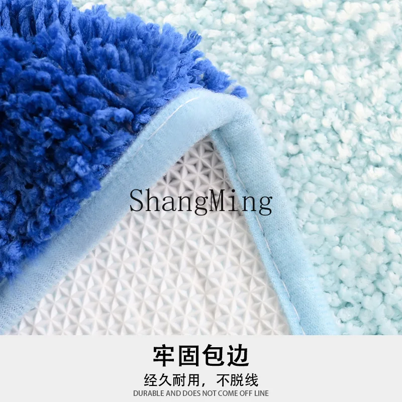 DSA flocking thickened rainbow door floor mat bathroom non-slip toilet door dirt-resistant porch floor mat wholesale