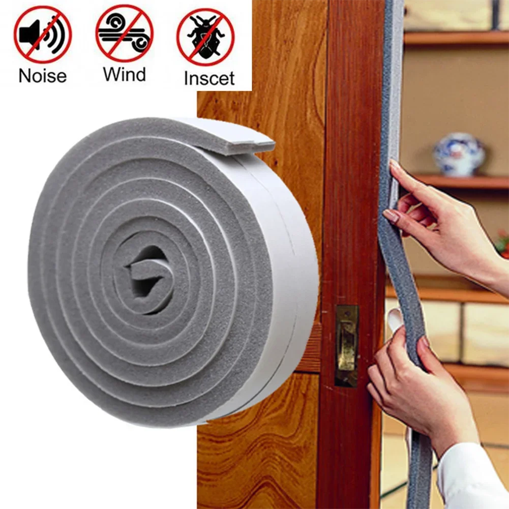 Brand New Sealing Strip Door Seam Gray/white Protect Doors Sound Insulation Sponge Strip Waterproof Windshield