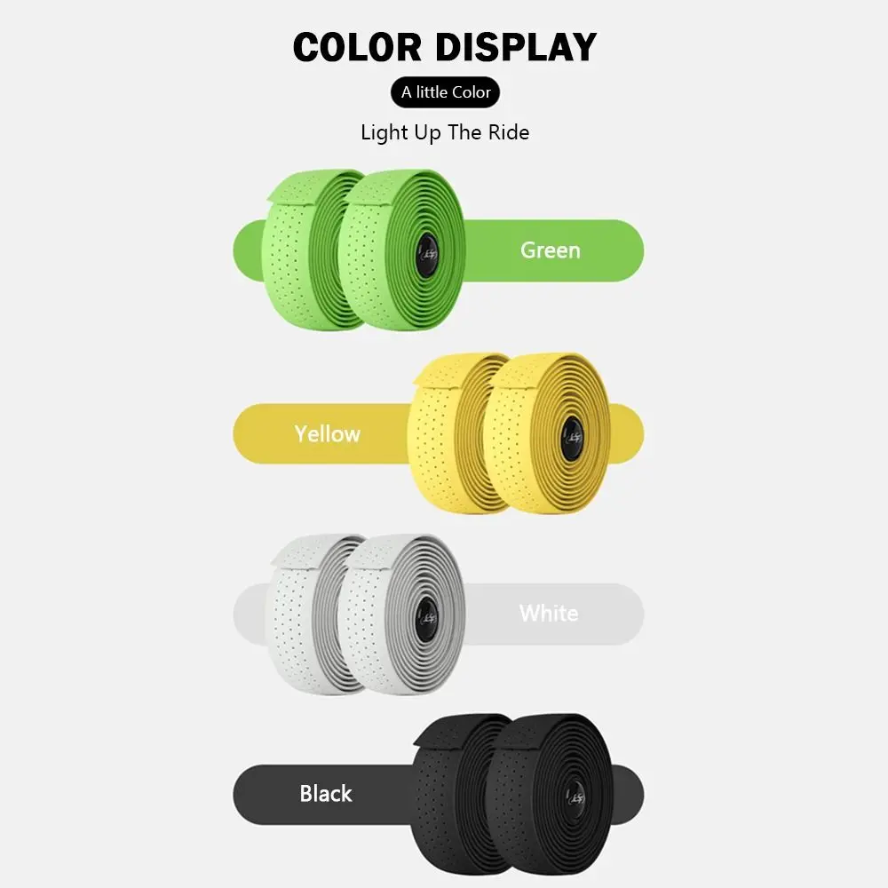 

2 Rolls Anti-Vibration Bike Handlebar Tape Sweat Absorbing Non-Slip Bicycle Handle Bar Tape Ultra-lightweight Soft Bike Bar Tape