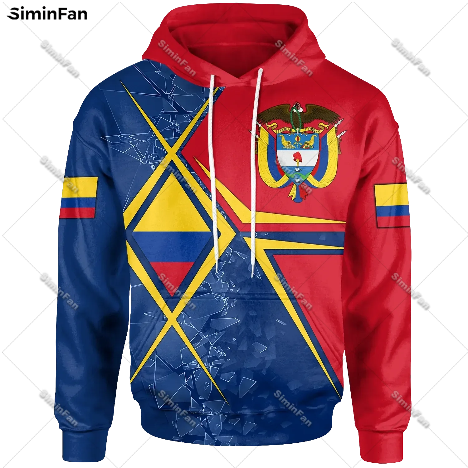 Colombia Legend Coat Of Arms Mens Hoodies 3D Printed Hooded Pullovers Zip-up Jacket Male Sweatshirt Unisex Outerwear Female Top