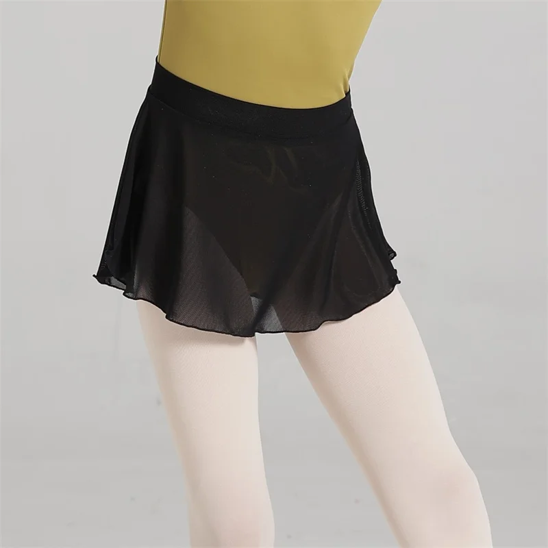 Heißer Verkauf billig hochwertige Kinder Mädchen Kinder tanz tragen hoch Spandex gewickelt Mesh Ballett röcke – Detail 8