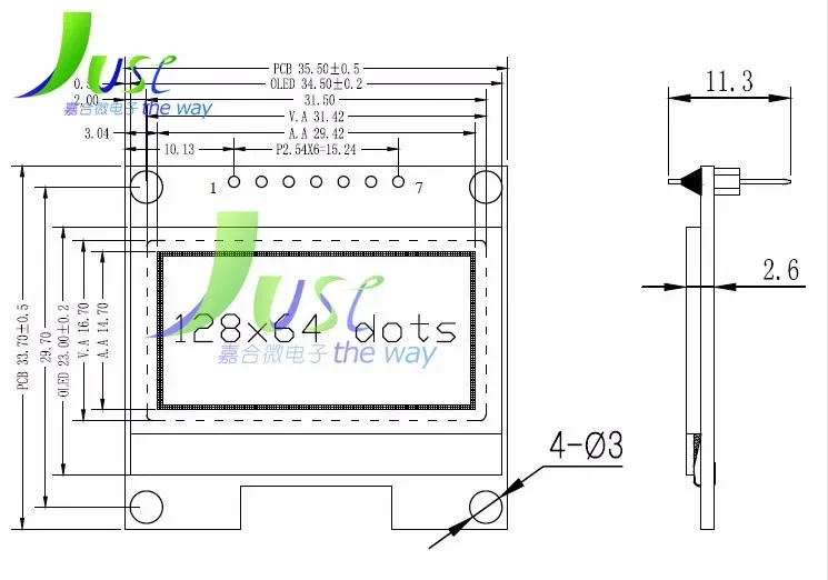 Módulo OLED de 1,3 polegadas SPI/IIC I2C Comunicar branco/azul 128X64 SH1106/SSD1306 Módulo de exibição LED LCD OLED de 1,3 polegadas 1,3" OLED