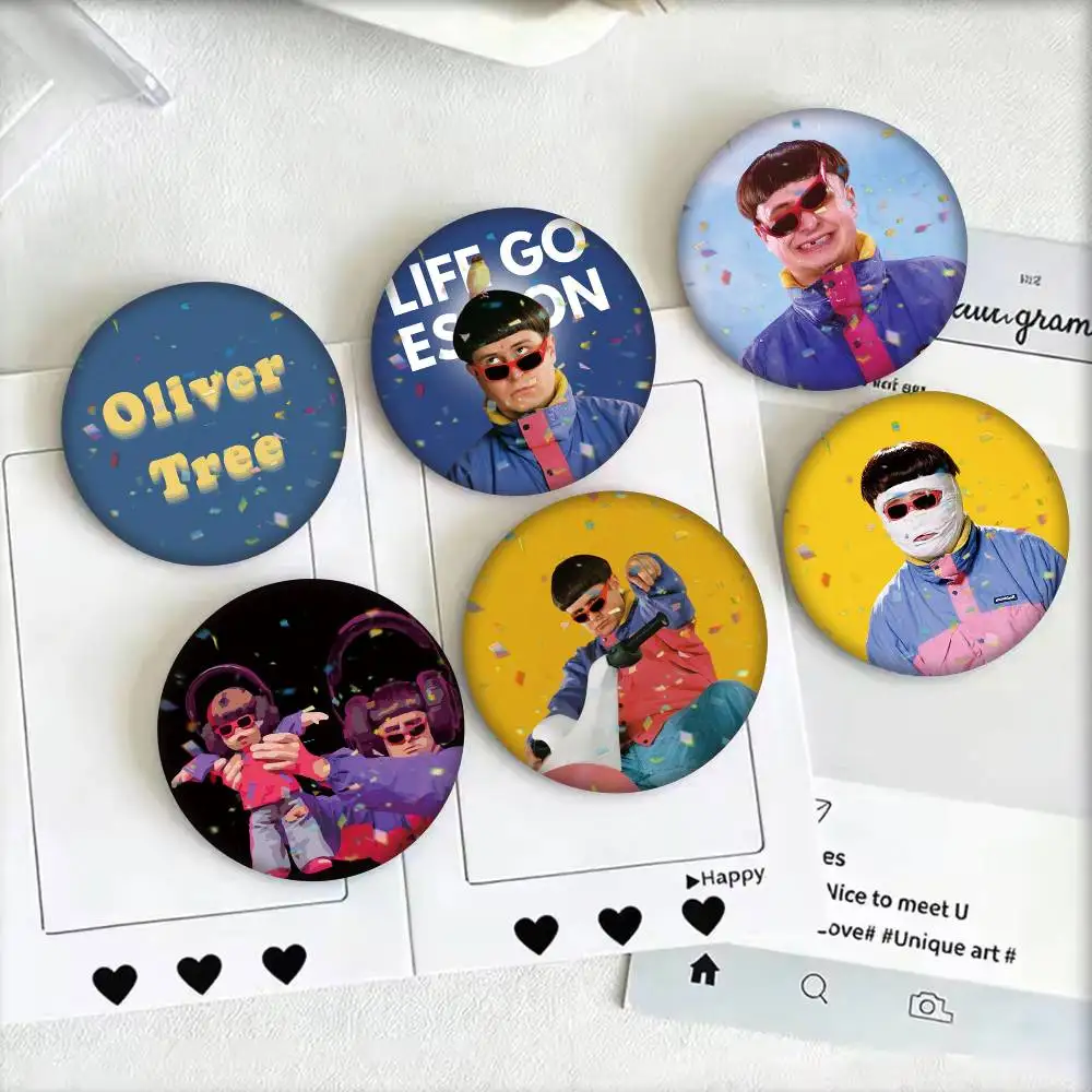 For O-Oliver T-Tree Miss You Ugly Is Beautiful 25 32 44 58 75mm Badges Personalized Round Brooches Pins Accessory Gift