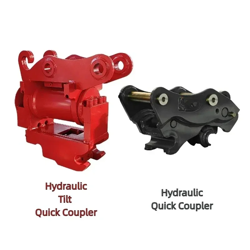 180 Degree Tilt Hydraulic Quick Hitch Coupler 6-18 Ton Excavator Ditch Cleaning Bucket Connector