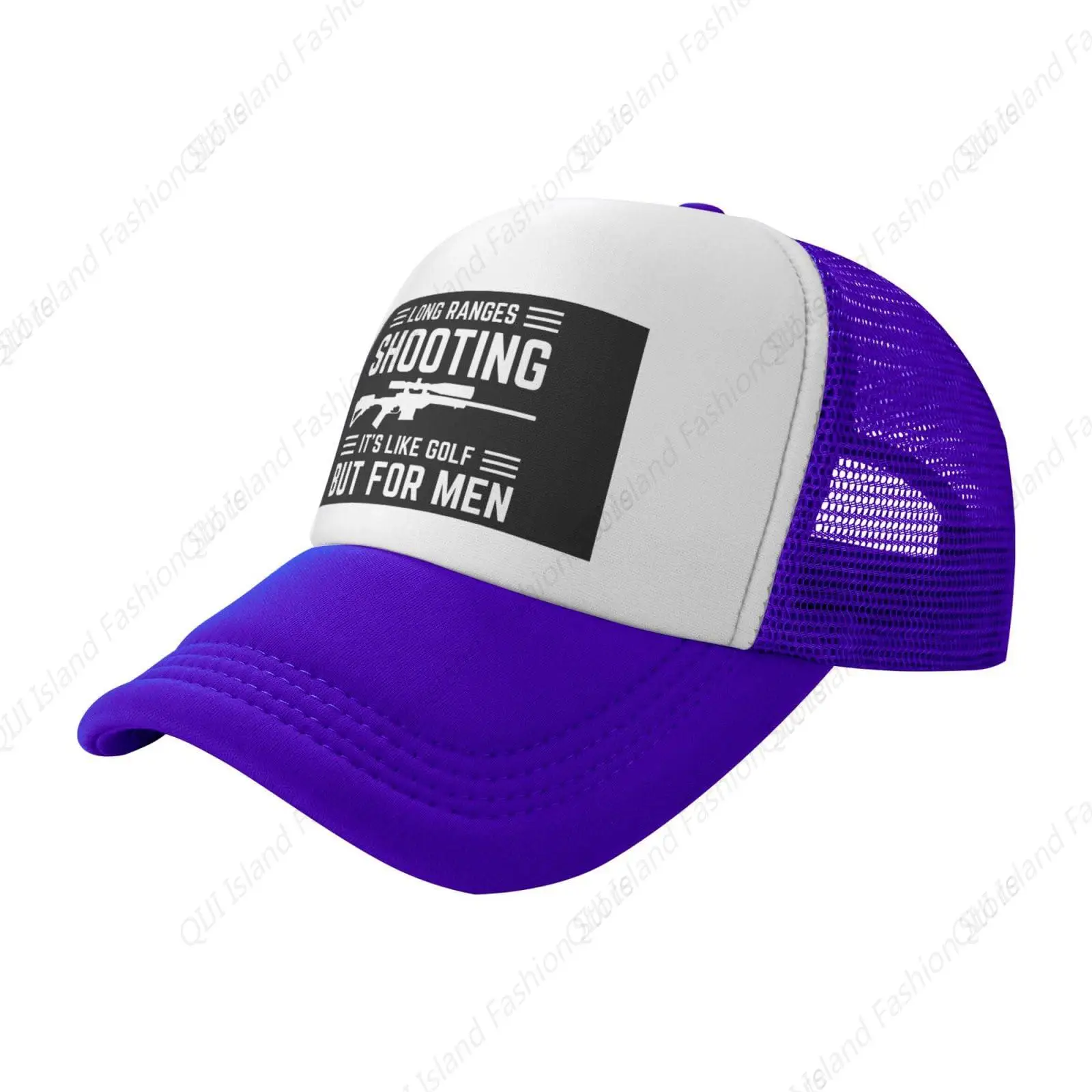 Long Ranges Shooting It's Like Golf Baseball Cap Vintage for Men Women Trucker Golf Dad Mesh Hat Sports Fishing Daily Unisex