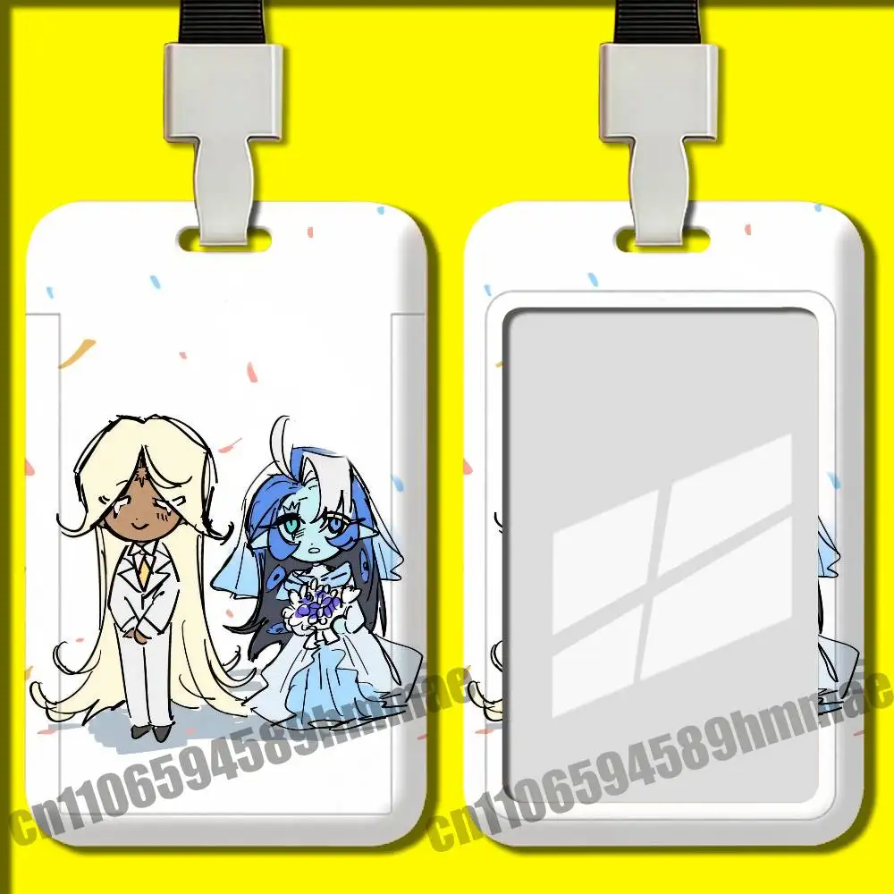 For Pure Vanilla Shadow Milk Cookie Run Kingdom Employee ID Card Holder Office Badge Work Student Bank Credit Hard Holders Case