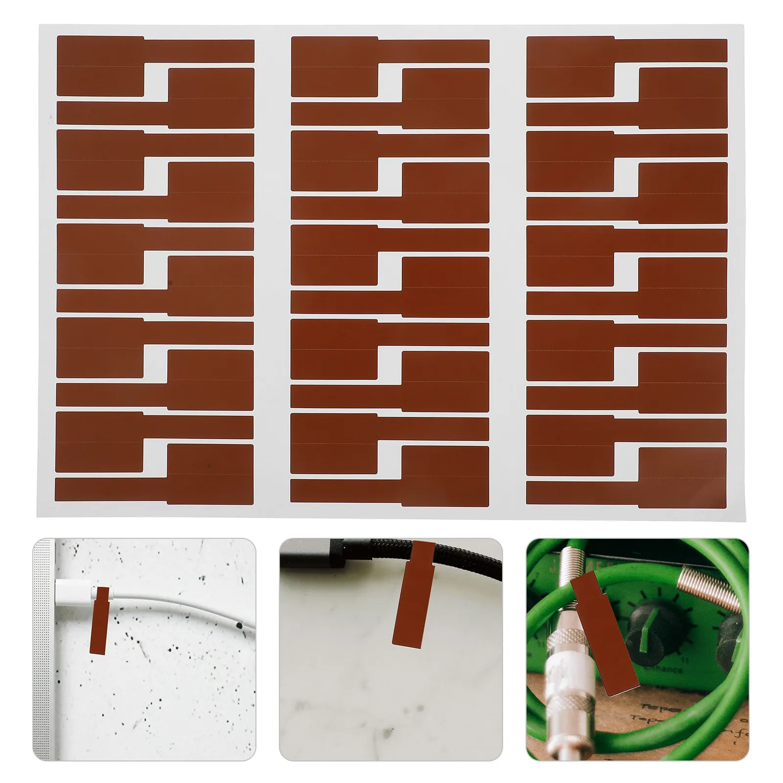 20 Sheet Cable Labels Tags for Management Charging Cord Audio Markers Colorful Identification Card