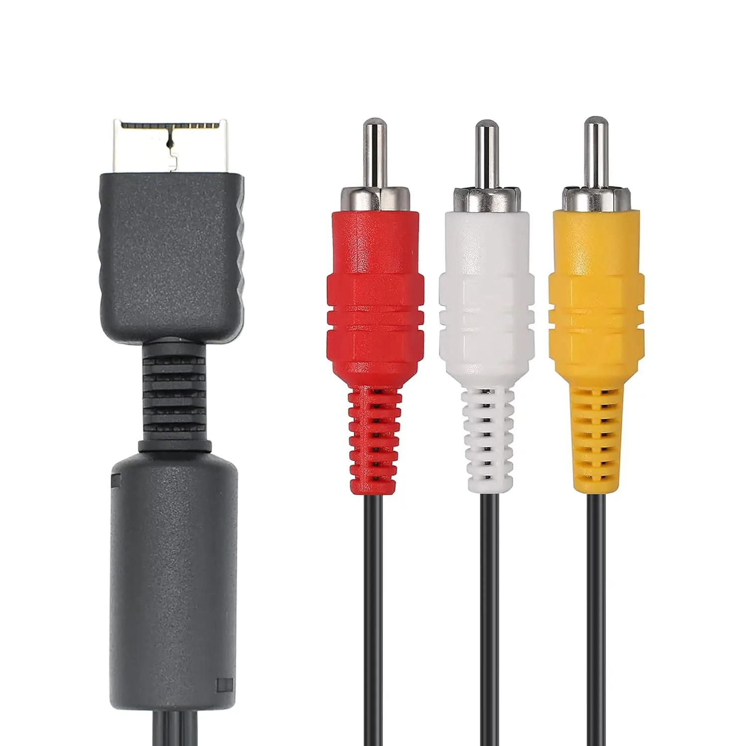 AV-kabel voor PS3 PS2 PS1, audio-video RCA-kabel compatibel met PlayStation 1 2 3, 1,8 m/6FT composiet 3 RCA vergulde TV HDTV