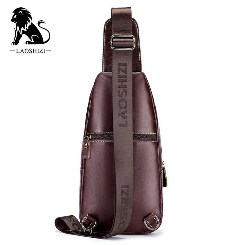 Imagem -05 - Bolsa Mensageiro de Couro Genuíno Acolchoada Bolsa Tiracolo Casual Masculina Bolsa de Peito Masculina Bolsa de Ombro Masculina Moda