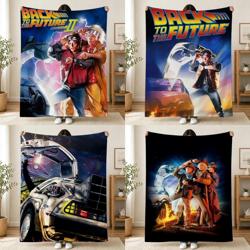 B-BackS To The F-FutureS Movie Blanket Printed Flannel Soft Warm Cozy Season Nap Bed Sofa Travel Camping Gift Adults Kids
