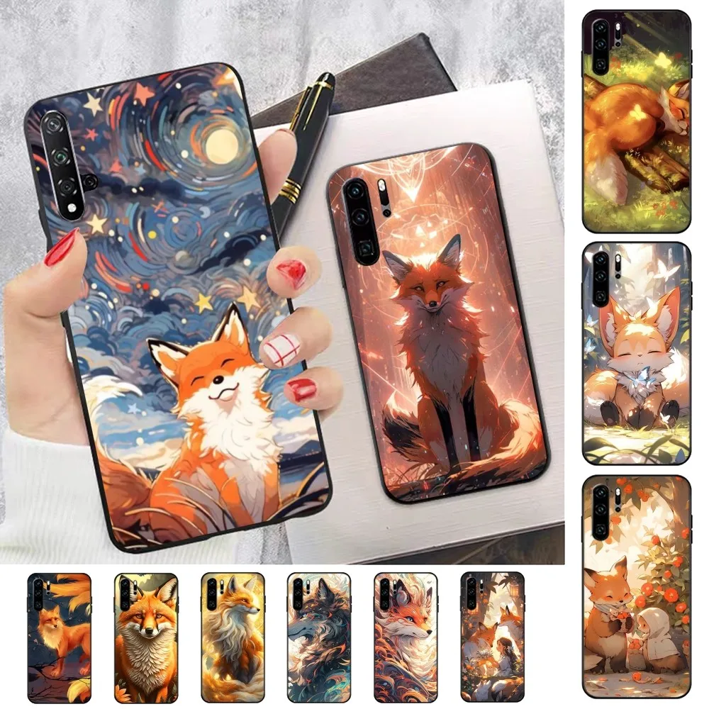 

Anime fox cartoon Phone Case For Huawei P 8 9 10 20 30 40 50 Pro Lite Psmart Honor 10 lite 70 Mate 20lite