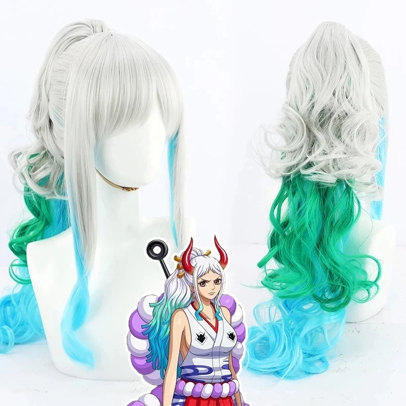 Anime Wigs Yamato Cosplay Horns Headwear Headdress Ghost Princess Hairpin Halloween Carnival Fancy Party Cosplay Props Birthday