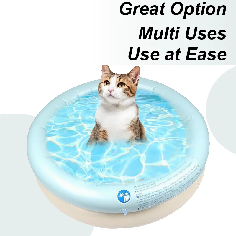 Piscina para mascotas, piscina plegable para perros, bañera inflable para exteriores, cachorros, mascotas de patio interior de tamaño pequeño y mediano