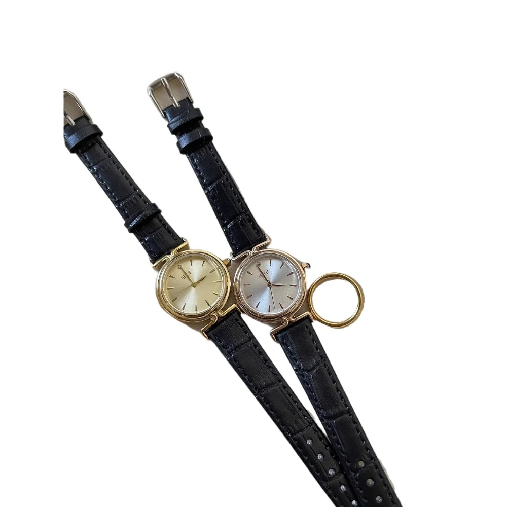 

Medieval high-end women's watch, light luxury simple temperament belt commuter women's watch