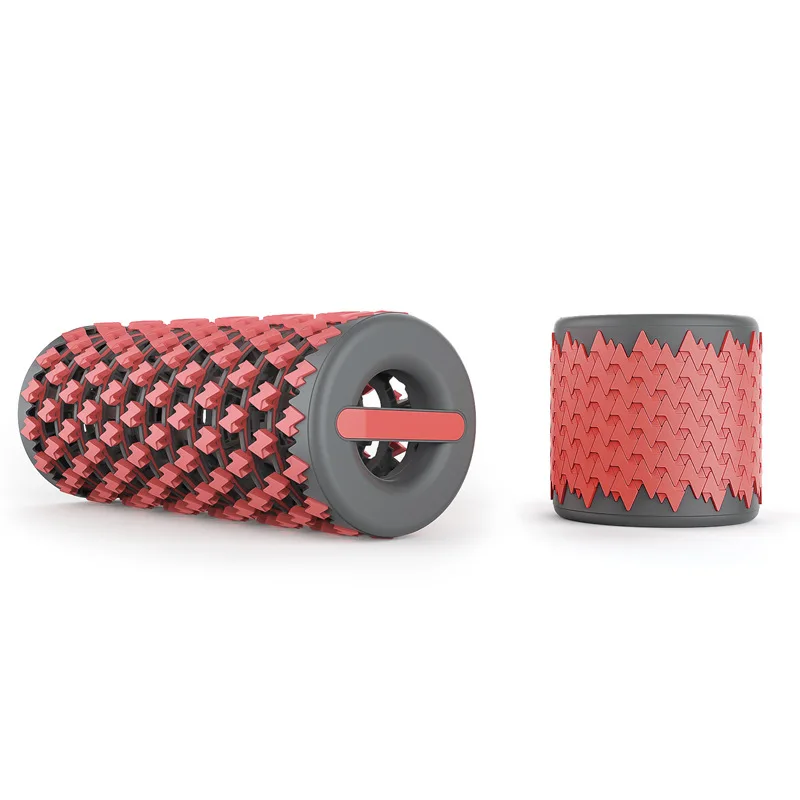 Extension-type Yoga Roller Exercise Massage Roller Stick Grid Mini EVA Foam Roller