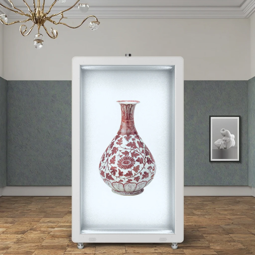 

75 86 98-дюймовый человеческий размер, интерактивная 3d-голограмма, прозрачная витрина ЖК-дисплея, 4k сенсорный экран, колоoportation, проекция в реальном времени