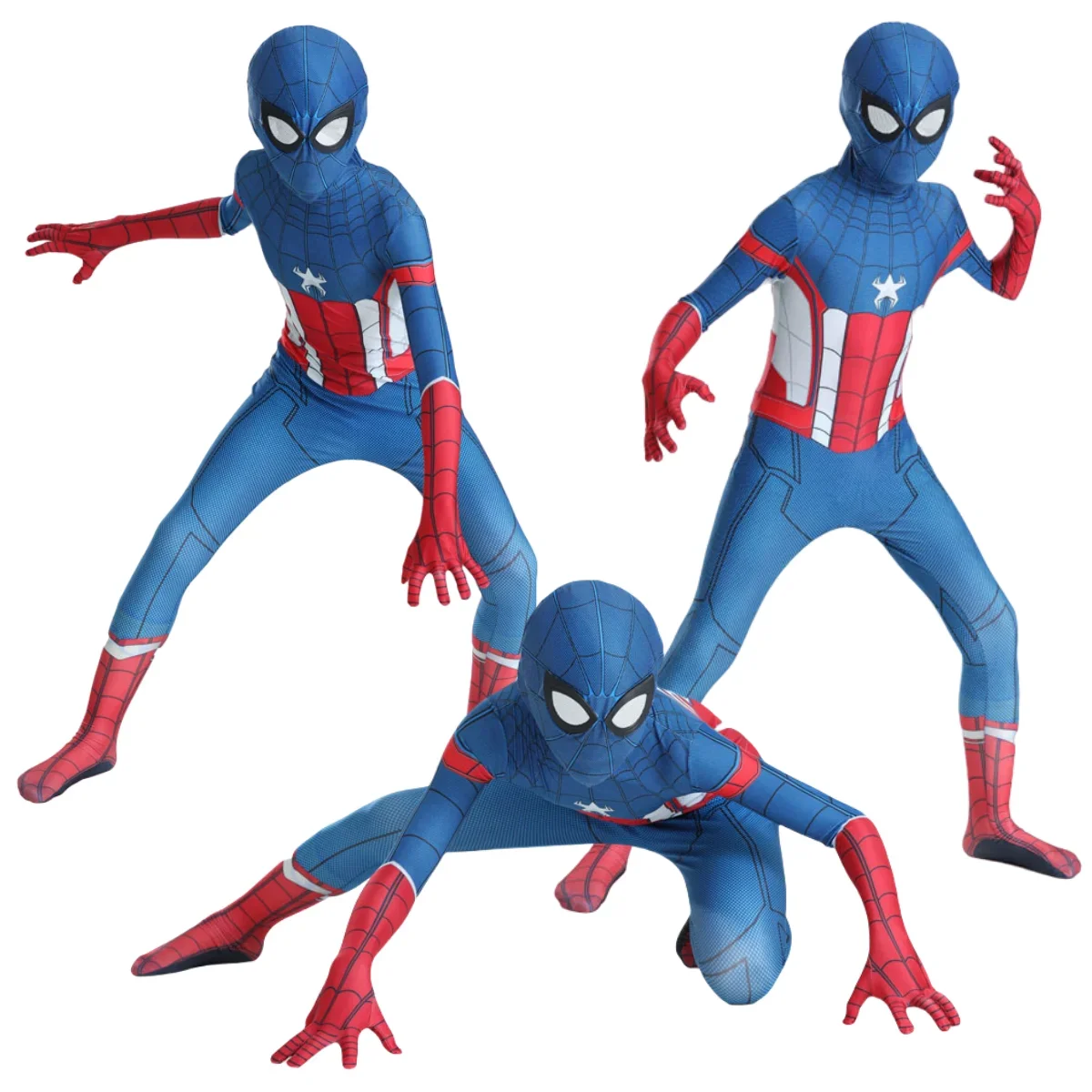 

Spiderman Cosplay Costume Jumpsuit Superhero Bodysuit Outfits Spider Man Suit Halloween Costumes for Child Kids Adult