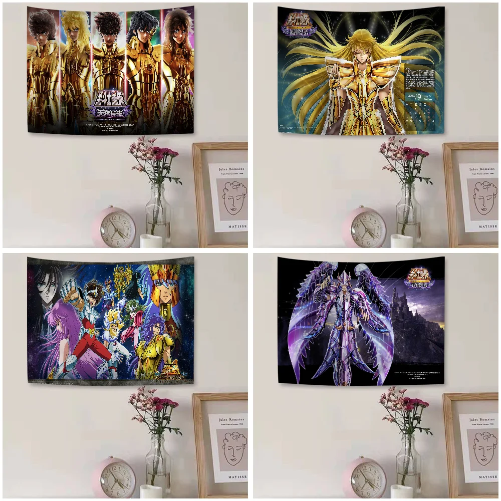 

S-Saint Game S-Seiya Tapestry Anime Tapestry Hanging Tarot Hippie Wall Rugs Dorm Wall Hanging Sheets