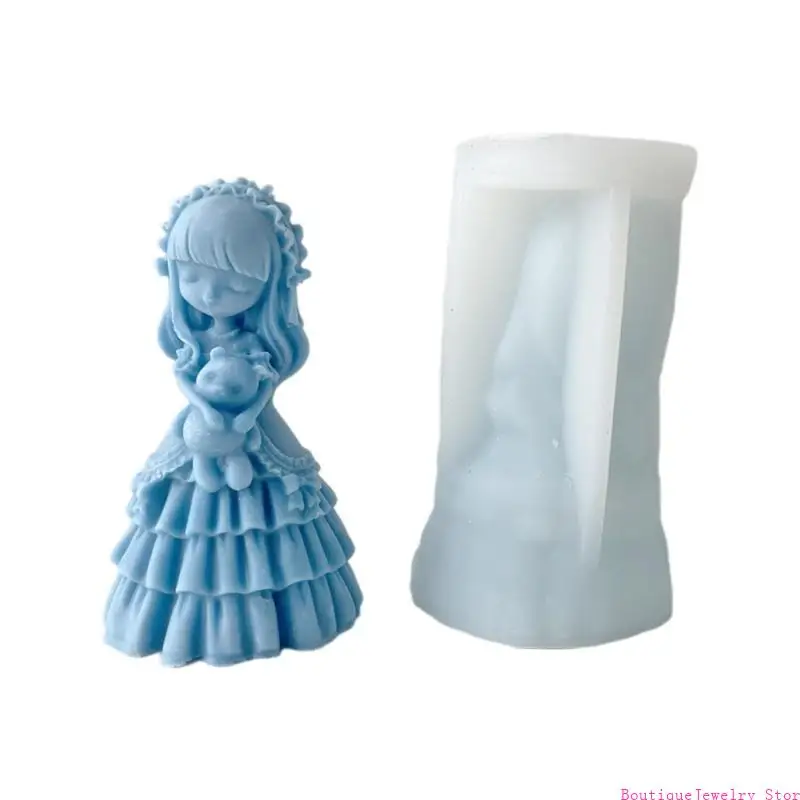 

E1PE Girl Silicone Mold DIY Aroma-Gypsum Plaster Mold Epoxy Resin Casting