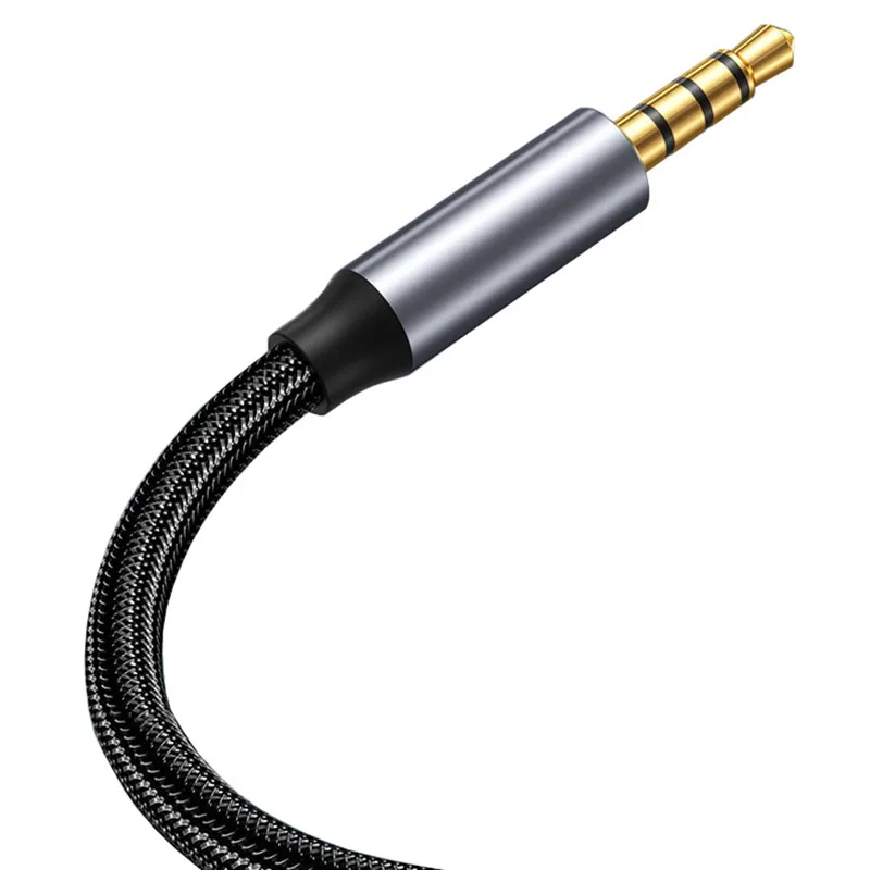 3.5mm Jack Aux Audio Male to Female Extension Cable with Sleeve 4 Pole with Microphone Stereo for PC Headphone Car Speaker Mic