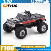 New FMS 1/10 Ford F100 Rc Car RTR Remote Control Pickup Truck Simulation FMT10 Ford 2WD Climbing Car Toy Birthday Gift Custom