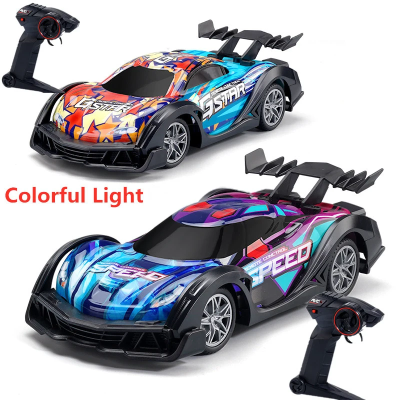 

Remote Control Racing Car Colorful Light Car Toy 2.4G High Speed RC Drift Supercar Boys Race Sport Cars Toy Model Vehicle Gifts