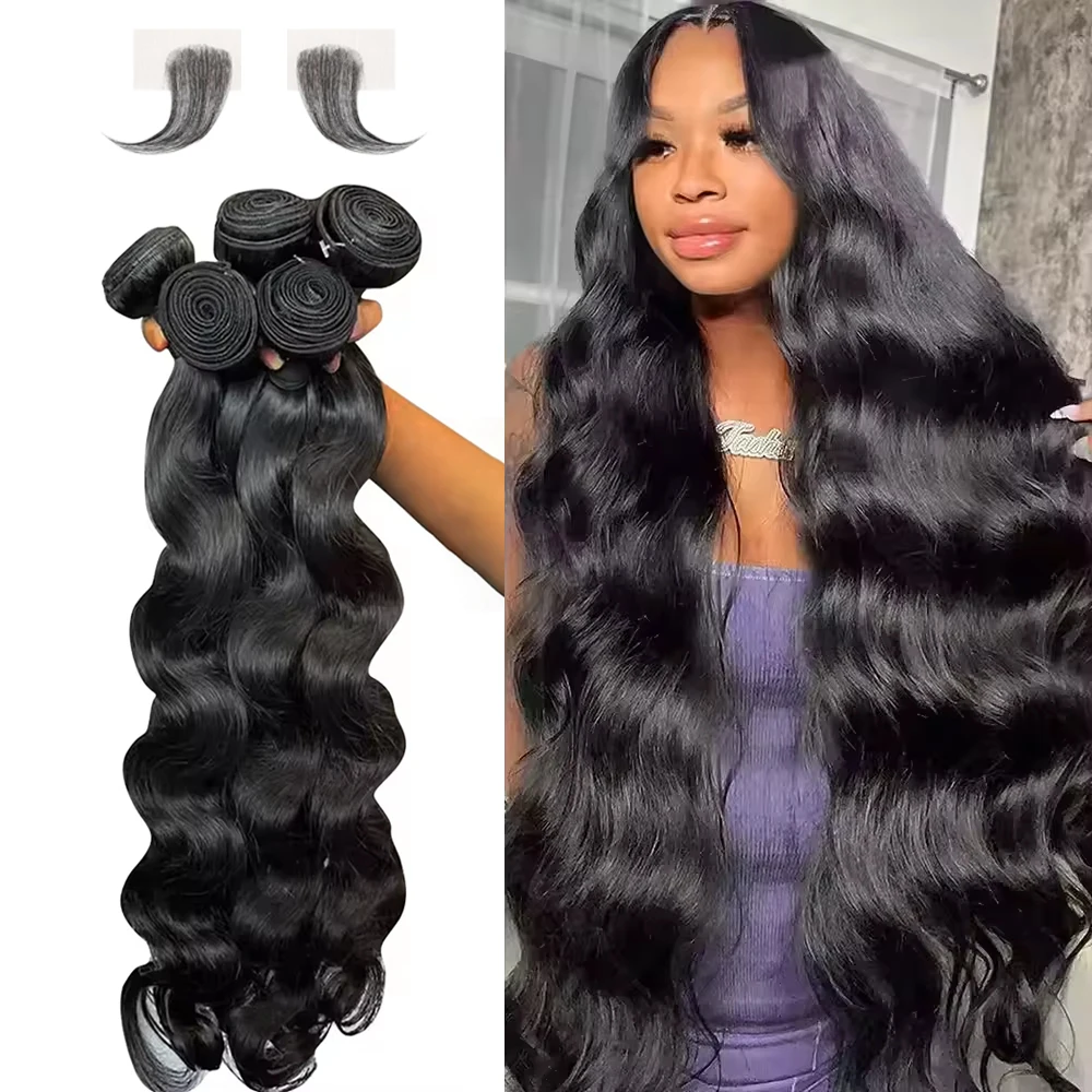 

36 38 40 Inch Body Wave Bundles 100% Human Hair Brazilian Hair Extensions For Women 16A Human Hair Bundles Brazilian Hair Weave