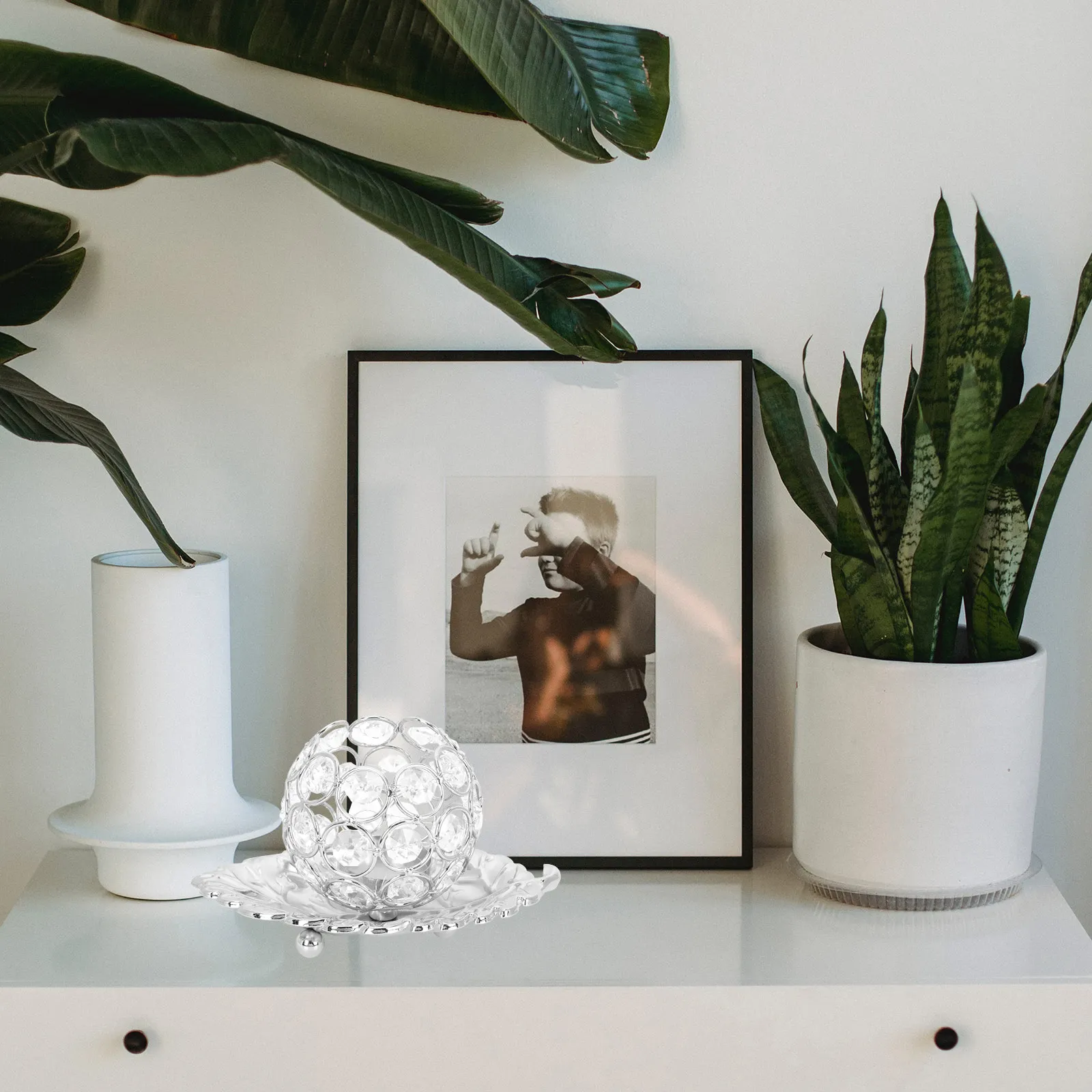 

Vintage Crystal Candlestick Creative Elegant Leaf Stand for Wedding Decor Romantic Home Adornment Crystal Candlestick