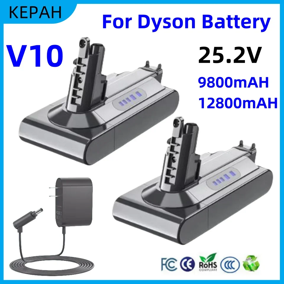 

12800mAh For Dyson V10 Battery 25.2V SV12 Vacuum Cleaner Battery SV12 Battery for Cyclone V10 Animal Cyclone V10 Total Clean