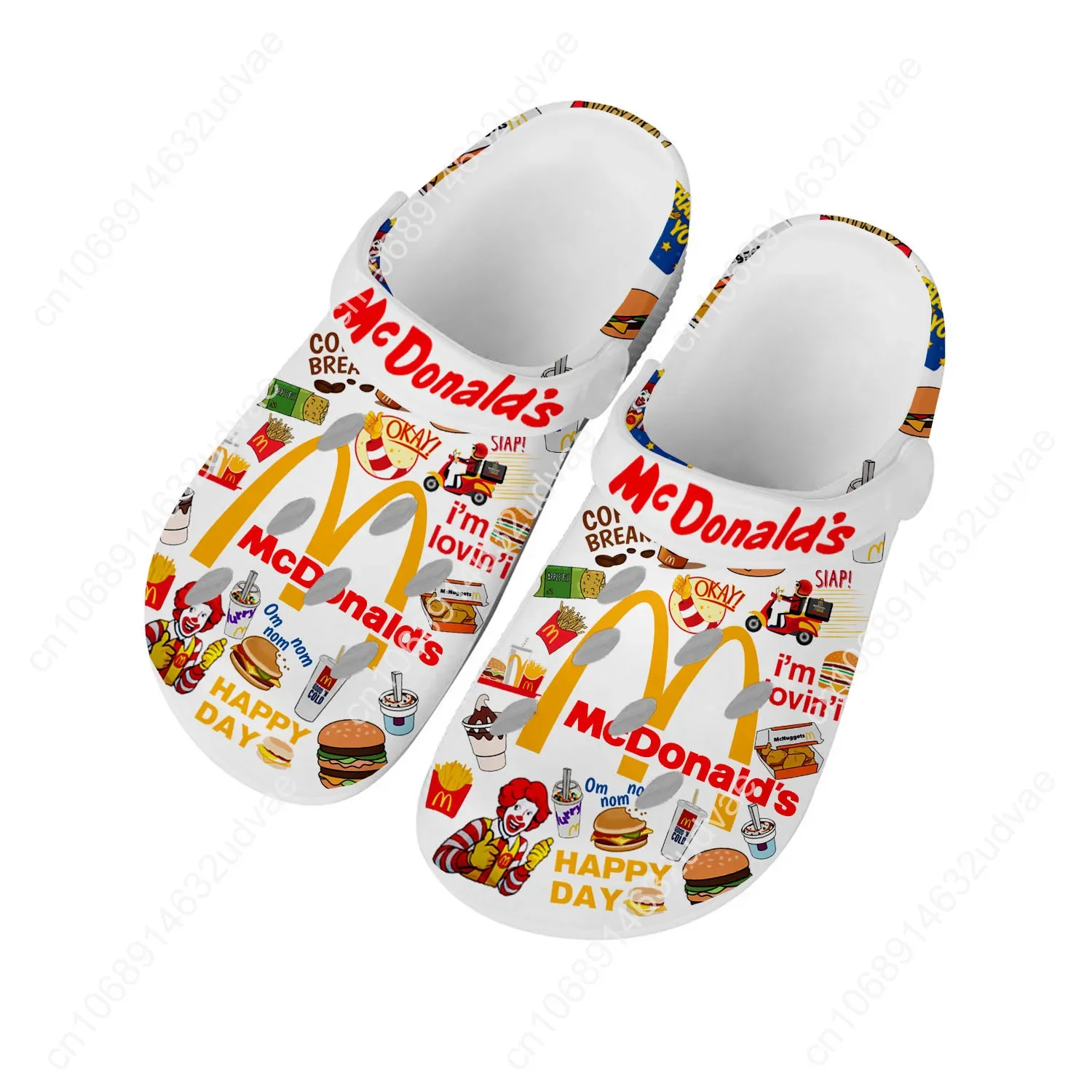 

M-Mc D-Donalds Sandals Men Women Teenager Fashion Water Shoes High Quality Garden Breathable Comfort Beach Clog Custom Slippers