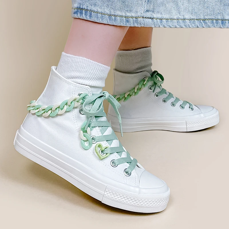 Amy and Michael Original Desingers Trendy Sneakers Kawaii Girls Students Flat High Top Canvas Shoes Women Plimsolls