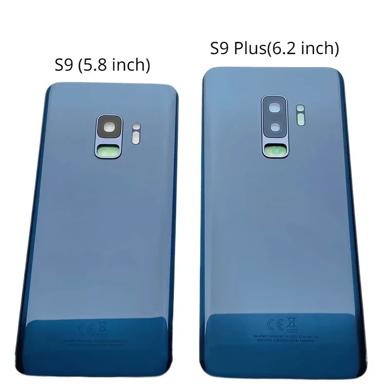 Back Cover For Samsung Galaxy S9 Plus S9+ G965 G965F S9 G960 G960F Battery Cover Rear Door Housing with Camera Lens Replacement