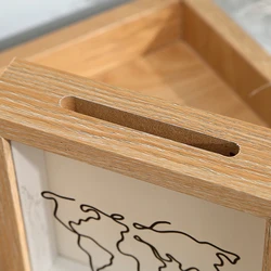 Adventure Archive Boxes Travel Ticket Shadow Box With Slot Memory Boxes Keepsakes Money Ticket Holder Map Storage Frame Holder