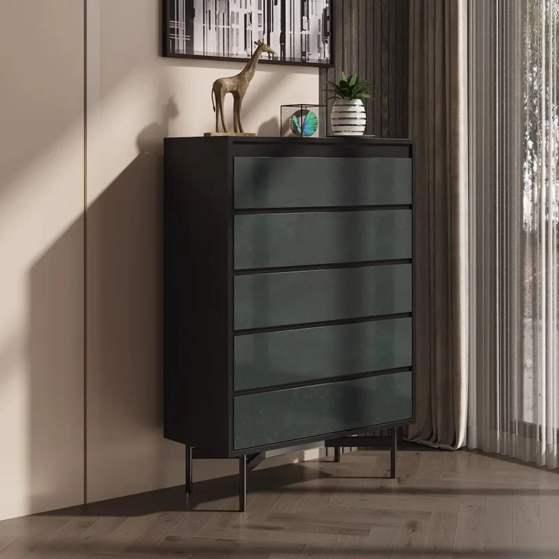 Italian light luxury five-bucket living room wall decorative cabinet household bedroom storage drawer cabinet