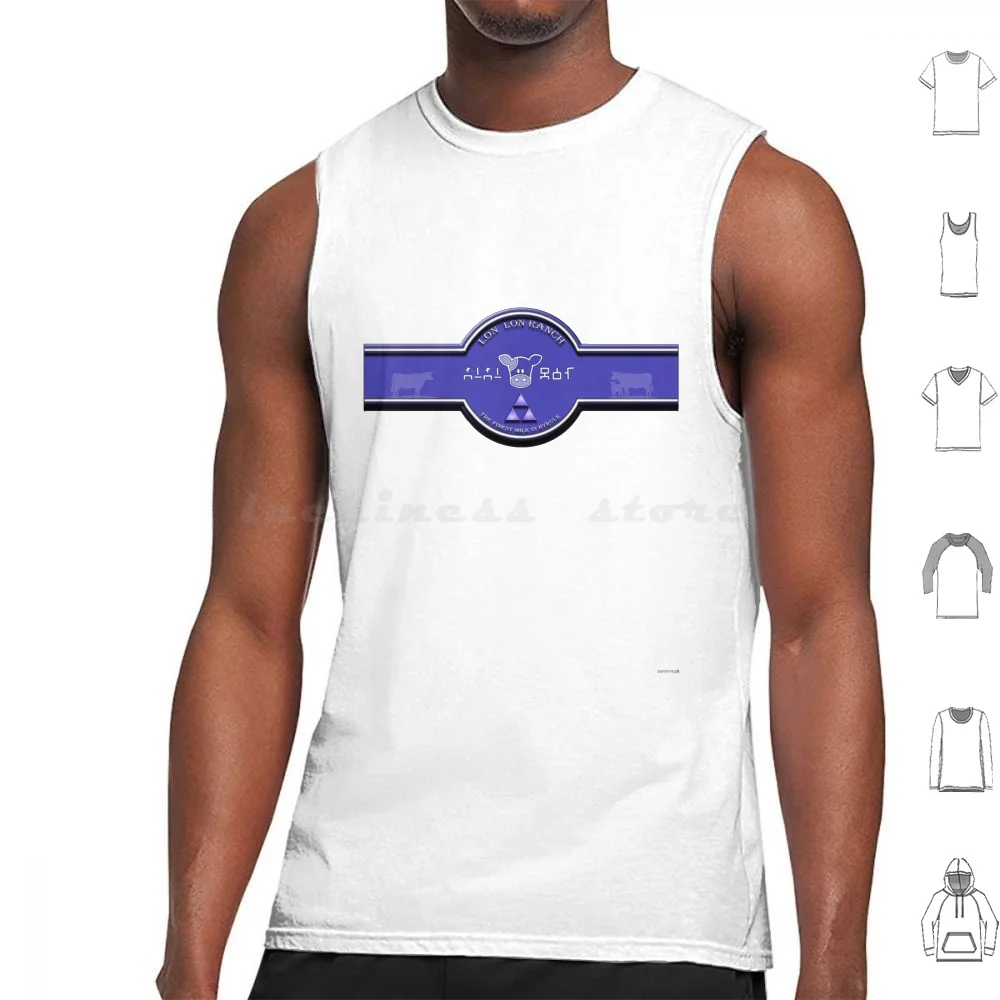Lon Lon Ranch Milk Tank Tops Print Cotton Link Adult Shield Tri Force Tri Symbol Hylian Ocarina Death Mountain Retro