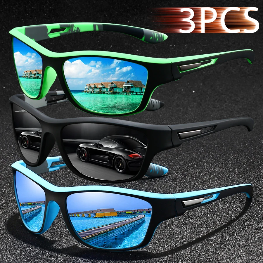 

3 шт. модные UV400 мужские и женские солнцезащитные очки для бега, альпинизма, рыбалки, велосипедные MTB очки, спортивные защитные очки на открытом воздухе