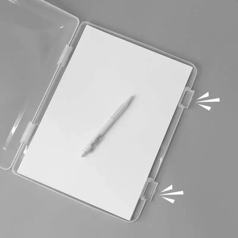 Kotak Penyimpanan File A4 Folder File Plastik Transparan Organizer File Kertas Plastik Bening Kotak Dokumen Penyimpanan Tebal Folder Tahan Lama
