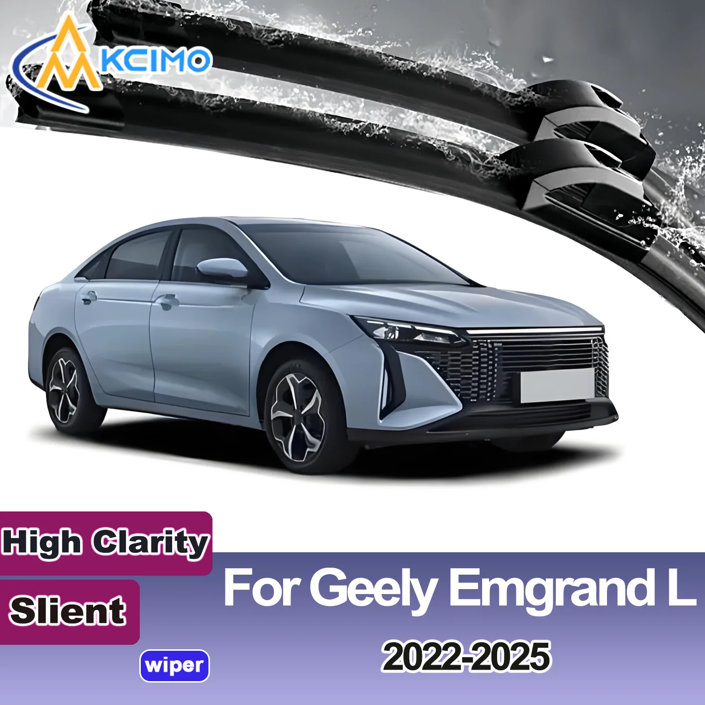 

KCIMO 2PCS New Front Windshield Wiper Blade for Geely Emgrand L 2022-2025 Livan S6 Pro (Russia, 2023-present) Front Windshield