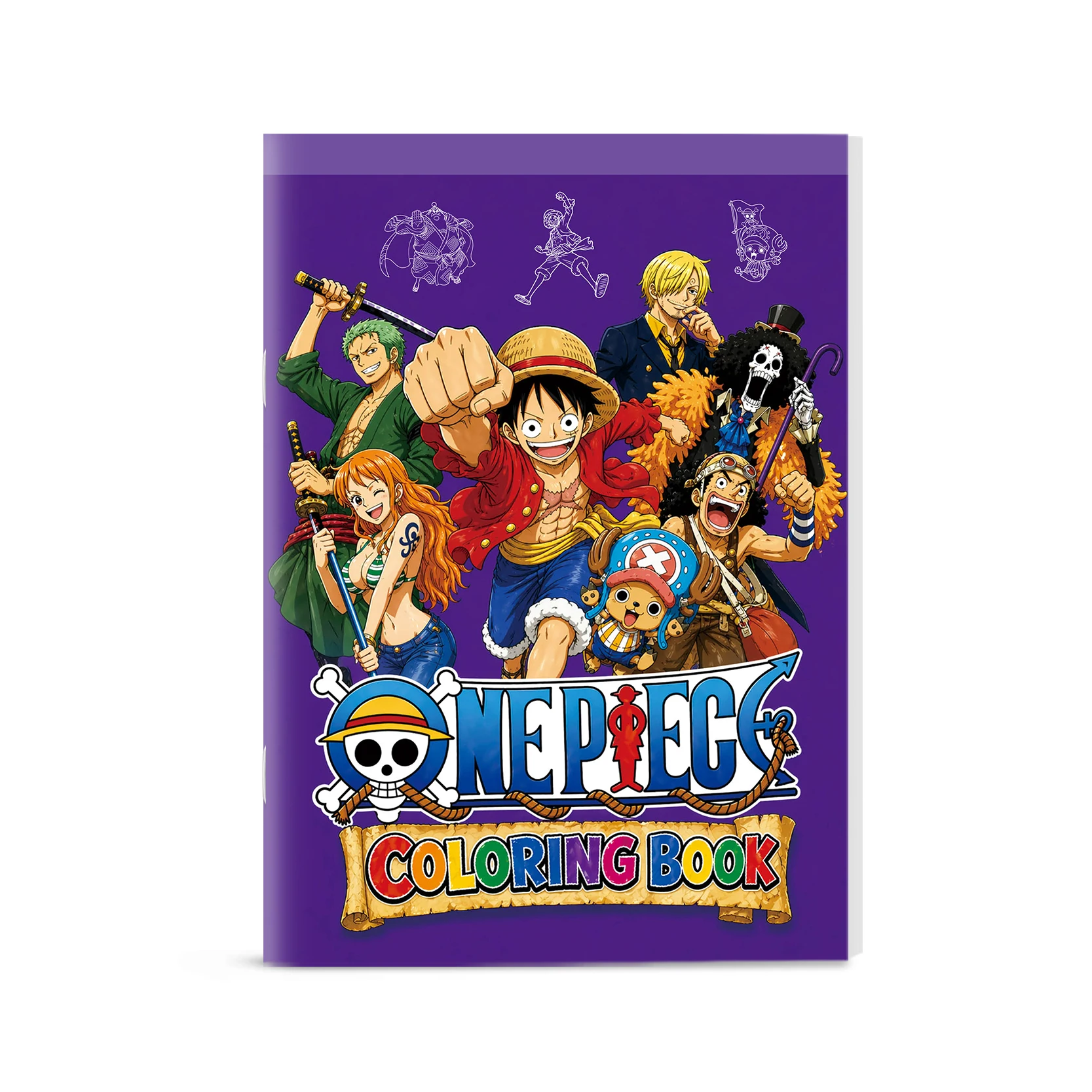 Anime One Piece Coloring Book 36Pages Luffy Zoro Chopper Picture Drawing Book Kids Adult Stress Relief Art Therapy Birthday Gift view 5