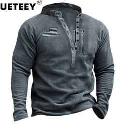 US Autumn New Mens Windproof Warm Pullover Hoodie Man Outdoor Hunting Fleece Outerwear Army Fans Military Training Tactical Tops