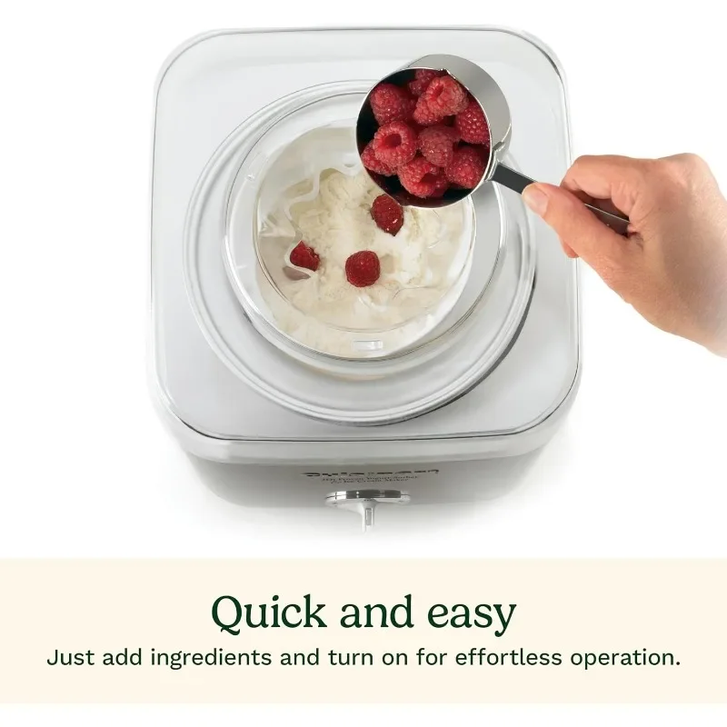 Cuisinart Ice Cream Maker Machine, 1.5 Quart Sorbet, Frozen Yogurt Maker, Double Insulated, White, ICE-21P1