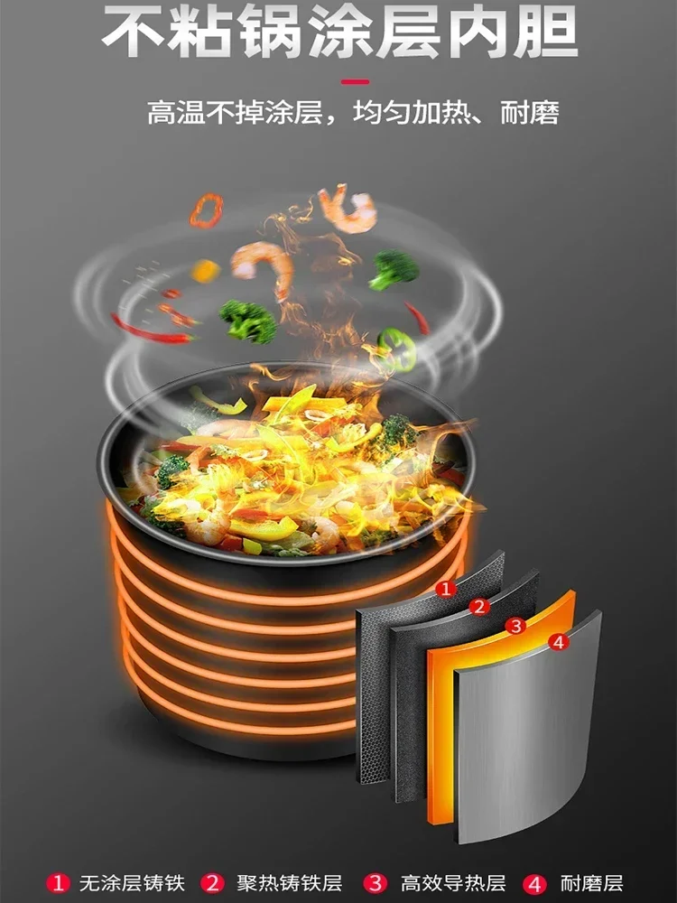 Sell like hot cakes Commercial large drum fried rice fried powder, automatic stir-frying intelligent multi-function