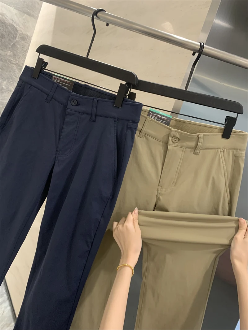 

High Performance Lightweight Outdoor Spring Autumn Men's Casual Elastic Long Pants Straight Leg Nylon Fabric Comfortable Fit